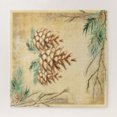 Country Pinecone Vintag Elegante Weinroute Mendris Puzzle (Horizontal)