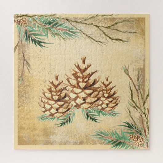 Country Pinecone Vintag Elegante Weinroute Mendris Puzzle (Vertikal)