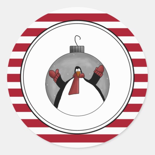 Country Pinguin Holiday Umschlag Aufkleber Sticker (Vorderseite)