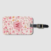 Country Pink Floral Gepäckanhänger (Vorderseite (Horizontal))