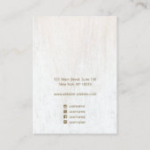 Country Pink Floral Ohrenanzeige Visitenkarte (Rückseite)