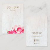 Country Pink Floral Ohrenanzeige Visitenkarte (Vorne/Hinten)