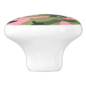 Country Pink Green Army Camouflage Camouflage Must Keramikknauf (Seitenansicht)