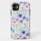 Country Pink Lila Aquarellfarben Blume Case-Mate iPhone Hülle (Rückseite)