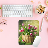 Country Pink Tulips Mousepad