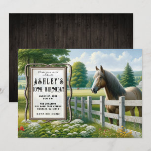 Country Pony Horse Geburtstagsparty Einladung