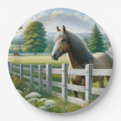 Country Pony Horse Geburtstagsparty Pappteller (Vorderseite)