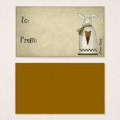 Country Primitive Bunny Design Geschenktasten (Vorne & Hinten)