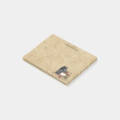 Country Primitive Folk Art Blue Saltbox Zuhause Post-it Klebezettel (angewinkelt)