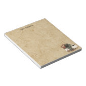 Country Primitive Folk Art Green Saltbox Zuhause Notizblock (angewinkelt)