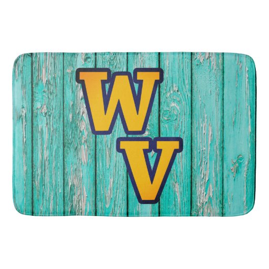 Country Primitive Old Wood Bauernhof West Virginia Badematte (Vorderseite)