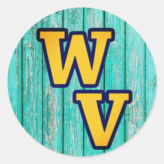 Country Primitive Old Wood Bauernhof West Virginia Runder Aufkleber (Vorderseite)