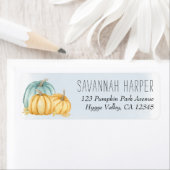Country Pumpkin Blue Wash Return Address (Insitu)