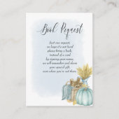 Country Pumpkin Blue Watercolor Buchanfrage Begleitkarte (Vorderseite)