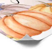 Country Pumpkin Blush Fall Cards and Giftposter Poster (Ecke)