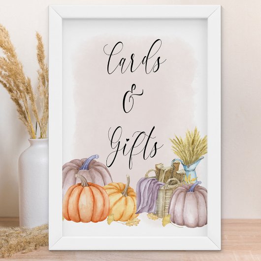 Country Pumpkin Blush Fall Cards and Giftposter Poster