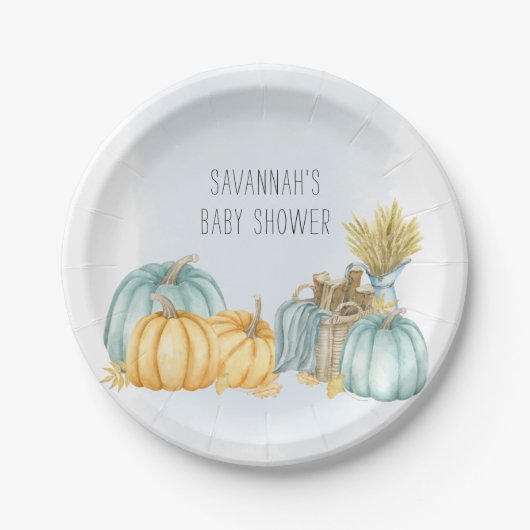 Country Pumpkin Personalisiert Fall Party Pappteller (Vorderseite)