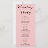 Country Pumpkins Fall Baby Pink Wedding Program (Rückseite)