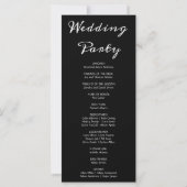 Country Pumpkins Fall Black Wedding Program (Rückseite)