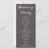 Country Pumpkins Fall Gray Wedding Program (Rückseite)