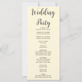 Country Pumpkins Kariert Fall Yellow Wedding Progr (Rückseite)