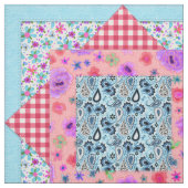 Country Quilt Patchwork Style Rose Hütte Niedlich Stoff (Muster)