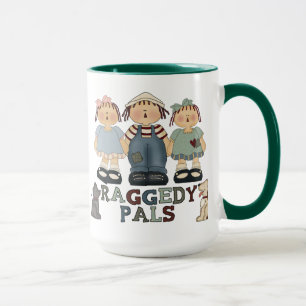 Country Raggedy Ann und Andy Pals Coffee Tasse