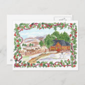 Country Ranch House Kühe Frohe Weihnachten (Vorne/Hinten)