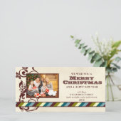 Country Ranch Weihnachtsfotokarte Feiertagskarte (Stehend Vorderseite)