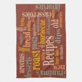 Country Recipe Redewendungen Burnt Umber Geschirrtuch (Vertikal)