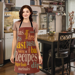 Country Recipe Redewendungen Burnt Umber Schürze