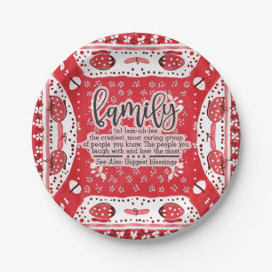 Country Red Bandana Summer Family Wiedersehen Pappteller