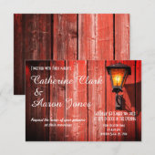 Country Red Barn Wedding - Einladung (Vorne/Hinten)