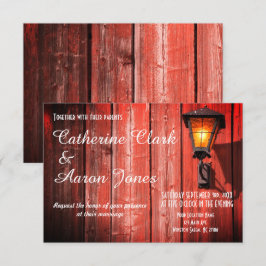 Country Red Barn Wedding - Einladung