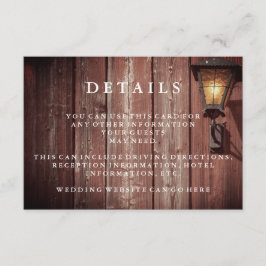 Country Red Barn Wedding Gästedaten Begleitkarte