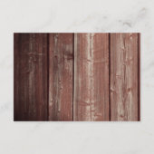 Country Red Barn Wedding Gästedaten Begleitkarte (Rückseite)