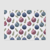 Country Red Blue Ornaments Christmas Seidenpapier (Vorderseite)