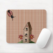 Country Red Gingham Karos Mousepad (Mit Mouse)