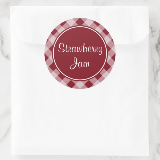 Country Red Gingham Kitchen Stickers (Tasche)