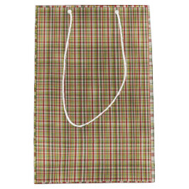 Country Red & Green Kariert Christmas Paper Bag Mittlere Geschenktüte