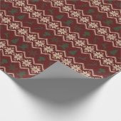 Country Red Green Snowflakes Weihnachten Geschenkpapier (Ecke)