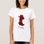 Country Red Hat & Boots T - Shirt (Vorderseite)