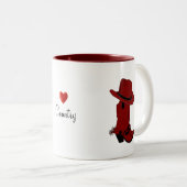 Country Red Hat & Boots Zweifarbige Tasse (VorderseiteRechts)