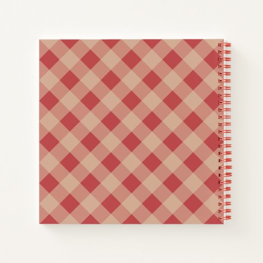 Country Red Kitchen Rezept Notebook Notizblock (Rückseite)