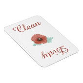 Country Red Peonies Disshwasher Magnet (Rechte Seite)