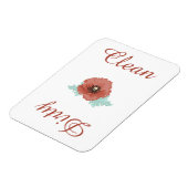 Country Red Peonies Disshwasher Magnet (Linke Seite)