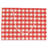 Country Red Traktor Party Gingham Style Tasche Große Geschenktüte (Rückseite)