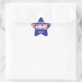 Country Red, White & Blue Army Mama Star Sticker (Tasche)
