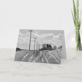 Country Road 7 x 5 Folded Greeting Card - blank Karte
