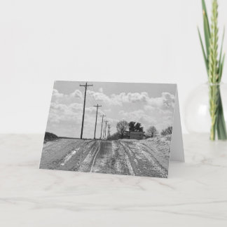 Country Road 7 x 5 Folded Greeting Card - blank Karte